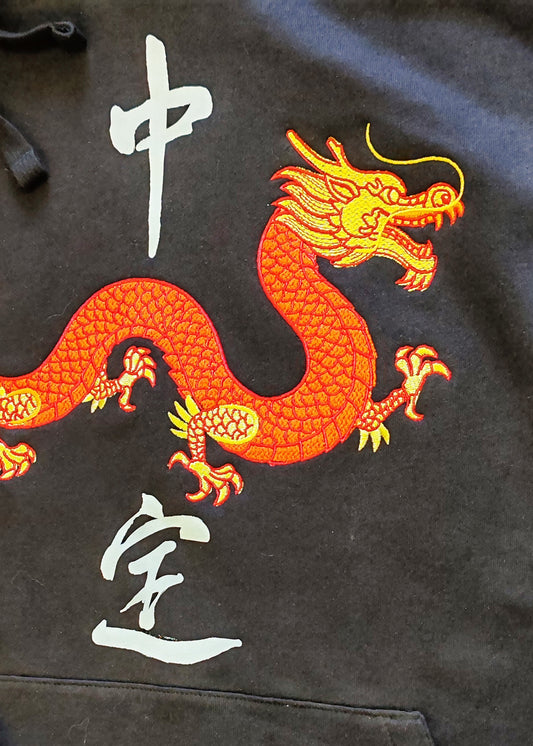 Felpa drago Rosso Tai Chi