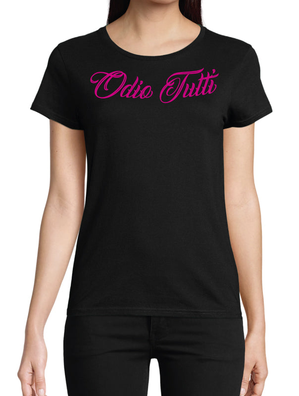 T-shirt donna odio tutti