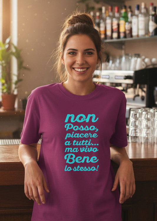 T-shirt DIVERTENTE DONNA non posso piacere a tUTTI.