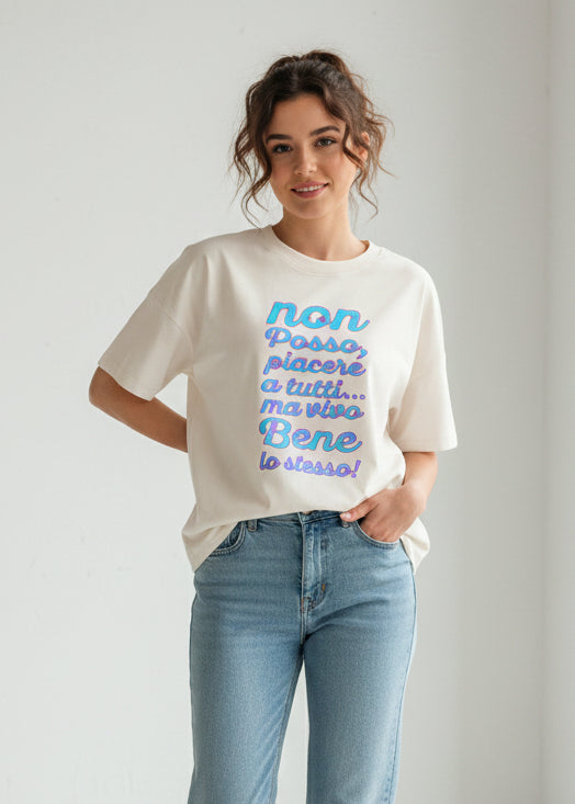 T-shirt DIVERTENTE DONNA non posso piacere a tUTTI.