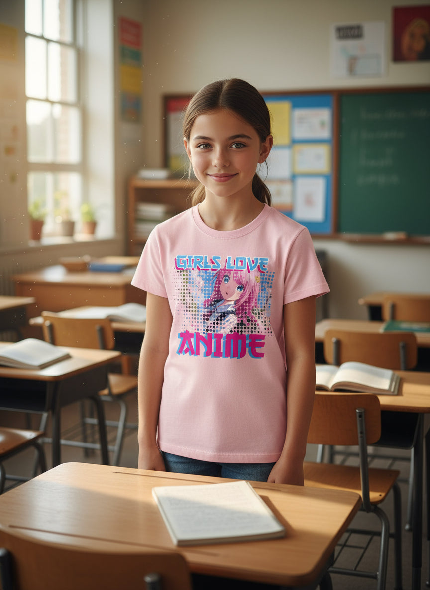 T-shirt Girls love Anime