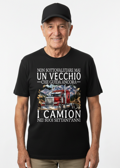 T-shirt uomo camionista 70 anni