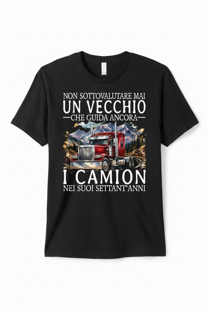 T-shirt uomo camionista 70 anni