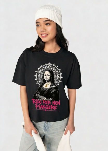 T-shirt Gioconda rido per non piangere