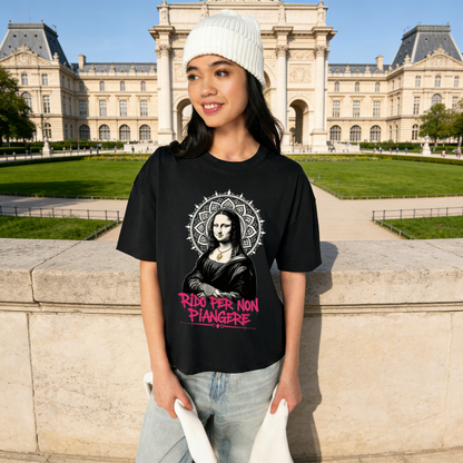 T-shirt Gioconda rido per non piangere