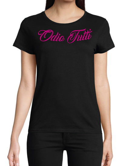 T-shirt donna odio tutti