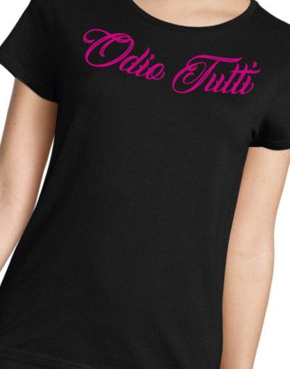 T-shirt donna odio tutti