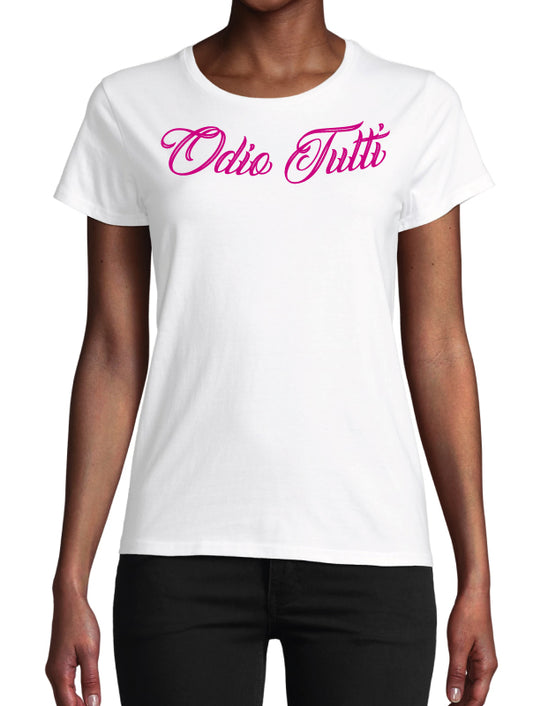 T-shirt donna odio tutti